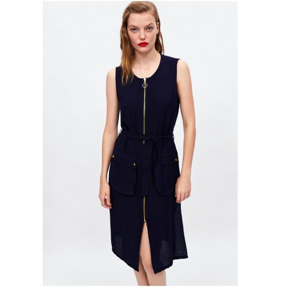 Zara Dresses & Skirts - NWT Zara Size S Zip Down Shift Dress